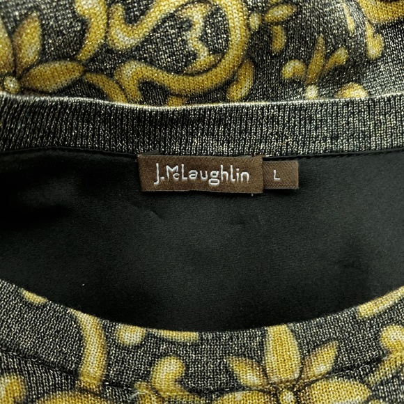 J. McLaughlin Shimmer 3/4 Sleeve Floral Dress - Picture 6 of 7